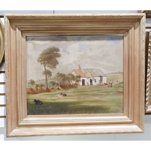 481 - John J Bennett (early 20th century)
 Oil on canvas
 'Graig Farm'
 Marked to reverse
 Signed lower le... 