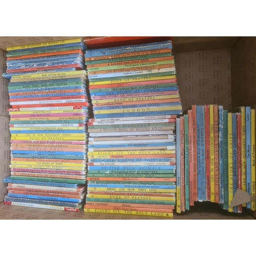 101 - Large quantity of Ladybird books to include some with dj, brown boards, etc (2 boxes) 

 BOOKS NOT C... 