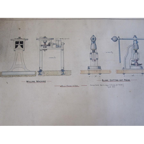 193 - 'Coining Press 688' drawing plan, dated 14/3/05, by Taylor & Challen Ltd, Engineers, Constitution Hi... 