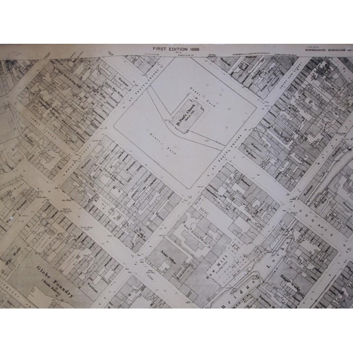 202 - Drawing plan 'Warwickshire, Birmingham and its Environs Sheet 14.5.1', first edition 1889, showing S... 