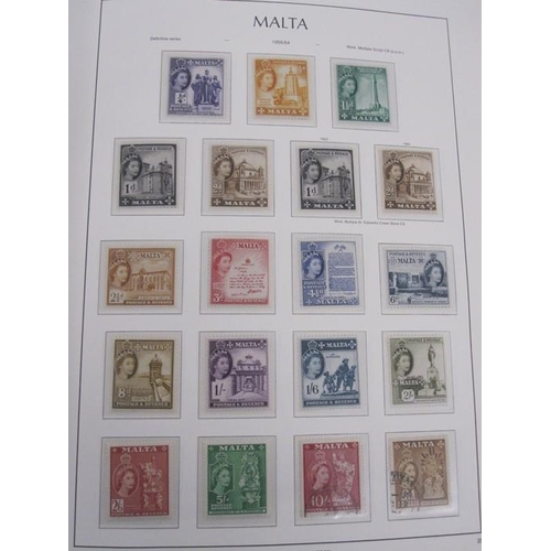 291 - Album of Malta stamps, page of 1/2d 1860 through to 1966 appears complete, includes 1922 10s black (... 