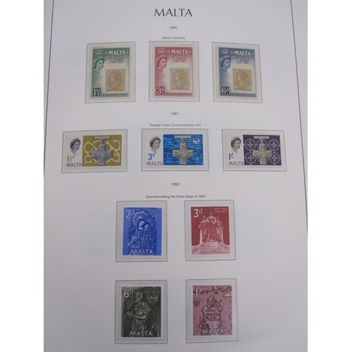 291 - Album of Malta stamps, page of 1/2d 1860 through to 1966 appears complete, includes 1922 10s black (... 