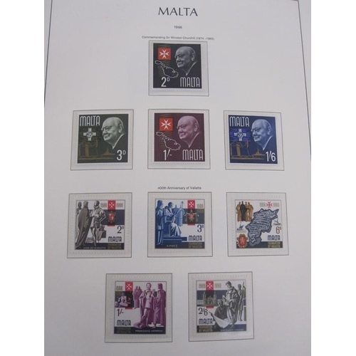 291 - Album of Malta stamps, page of 1/2d 1860 through to 1966 appears complete, includes 1922 10s black (... 