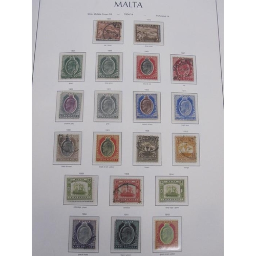 291 - Album of Malta stamps, page of 1/2d 1860 through to 1966 appears complete, includes 1922 10s black (... 