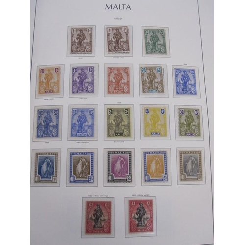 291 - Album of Malta stamps, page of 1/2d 1860 through to 1966 appears complete, includes 1922 10s black (... 