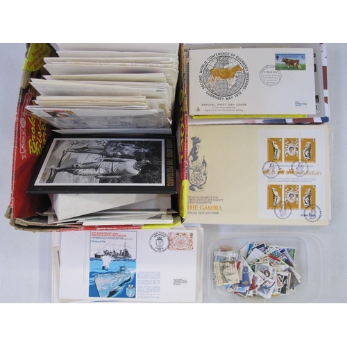 311 - Bag with First Day Covers, loose stamps, etc. (1 bag)