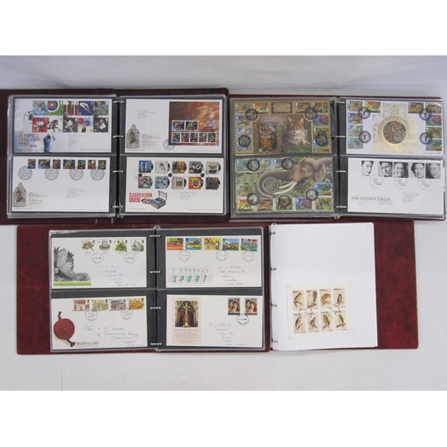 312 - Three stock books and four albums of First Day Covers and loose stamps, etc (1 bag)