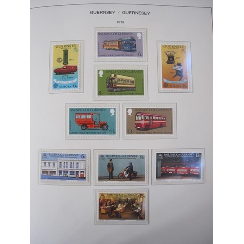 324 - Two Schaubek fitting printed stamp albums for Great Britain and Channel Islands and Isle of Man, mos... 