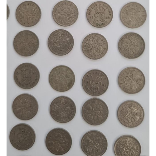 334 - Quantity of 20th century coinage to include threepenny bit, shillings and sixpences