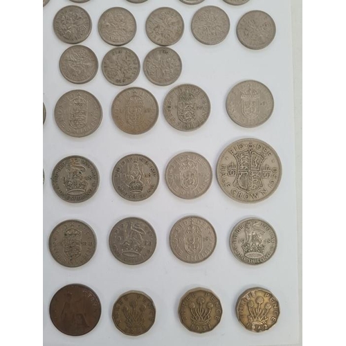 334 - Quantity of 20th century coinage to include threepenny bit, shillings and sixpences