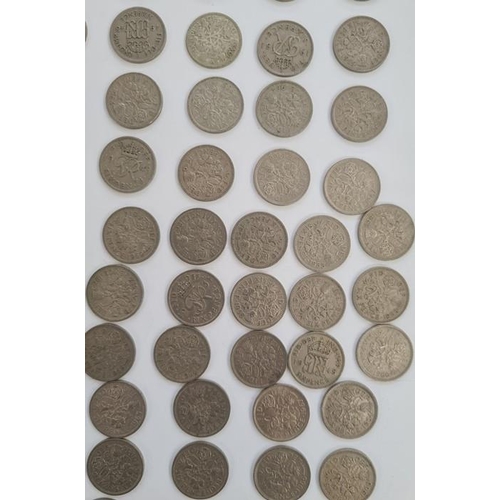 334 - Quantity of 20th century coinage to include threepenny bit, shillings and sixpences