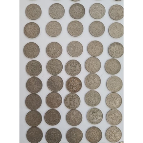 334 - Quantity of 20th century coinage to include threepenny bit, shillings and sixpences