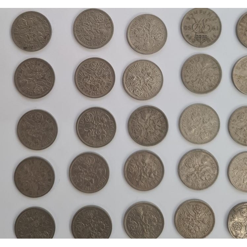 334 - Quantity of 20th century coinage to include threepenny bit, shillings and sixpences