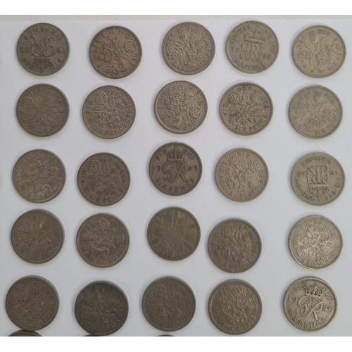 334 - Quantity of 20th century coinage to include threepenny bit, shillings and sixpences