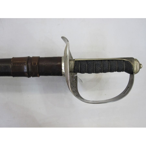 380 - George V (1895-97) Infantry officer's  sword with leather scabbard