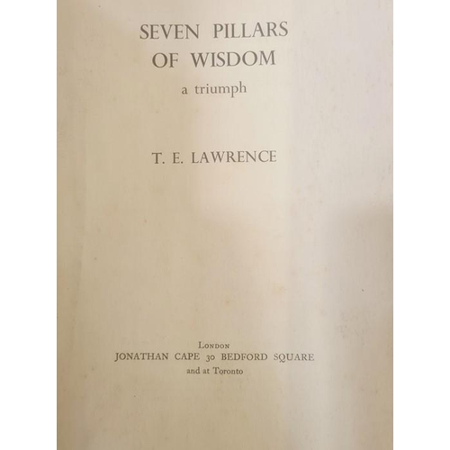 47 - Assorted volumes, including T.E. Lawrence 'Seven Pillars of Wisdom', 'By his friends', 'Goldsmith's ... 