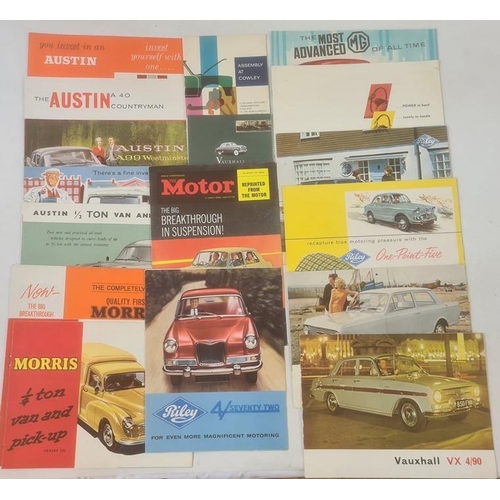 49 - Classic Car Motoring Interest -  Miscellaneous sales and advertising brochures to include Austin Min... 