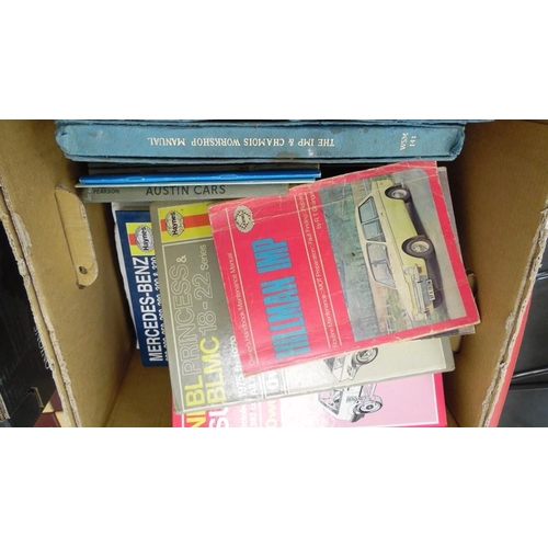 51 - Various car manuals and Owners Handbooks to include Hillman Imp, The Imp and Chamois Workshop Manual... 