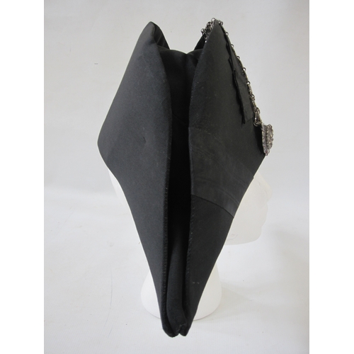 360 - Court dress bicorn hat with steel brocade