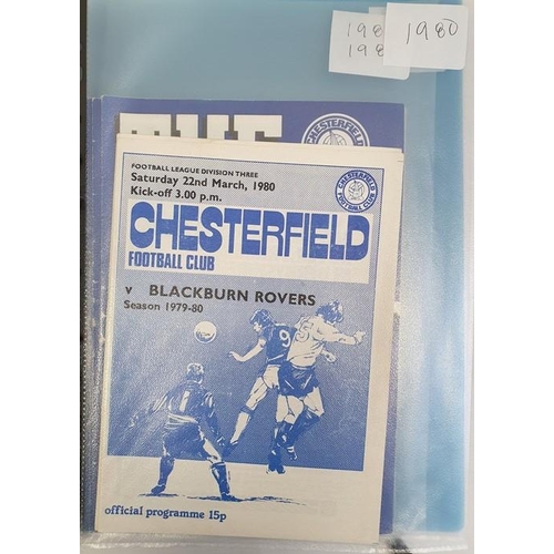 171a - Assorted Chesterfield town football programmes, including 1956 Chesterfield versus Mansfield, variou... 