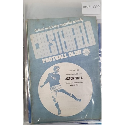 171a - Assorted Chesterfield town football programmes, including 1956 Chesterfield versus Mansfield, variou... 