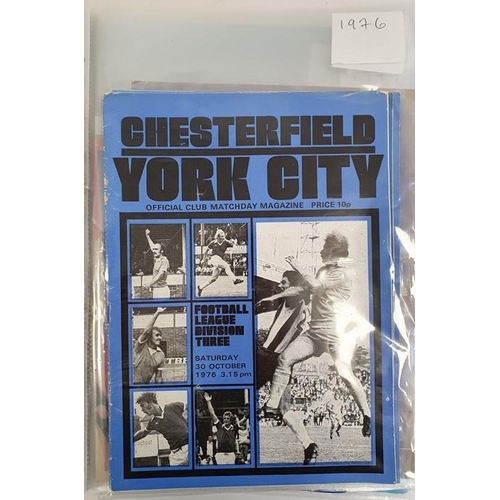 171a - Assorted Chesterfield town football programmes, including 1956 Chesterfield versus Mansfield, variou... 