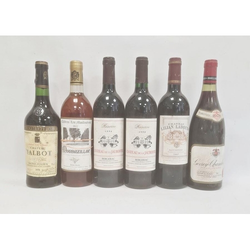 257 - Collection of French (mainly red) wines including three bottles 1995 Chateau de la Jaubertie Bergera... 