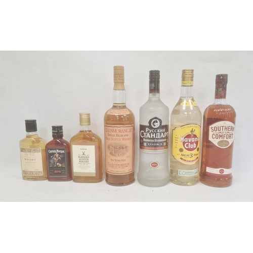 265 - Selection of spirits including litre bottles of Havana Club rum, Southern Comfort Imperial Standard ... 