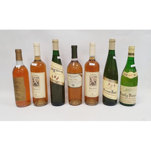 267 - Seven bottles of white wine to include two bottles of Callinico Odysseys dessert wine, bottle of 200... 