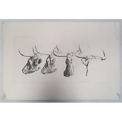 327a - Five prints of cattle, each published in the early 19th century