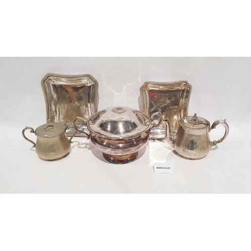 364 - Quantity of plated ware to include assorted flatware, napkin rings, teaspoons, trophy cup, teapot, s... 