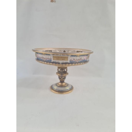 60 - 19th century Sevres porcelain presentation tazza or ‘Coupe Cybele’ for the Paris Exposition 1878, aw... 