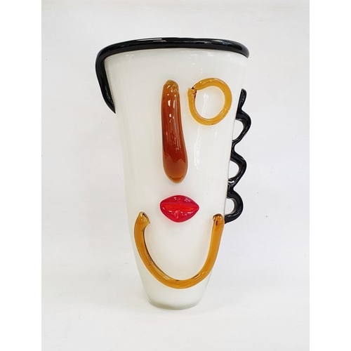 83 - Murano glass Picasso head vase, height approx. 30cm