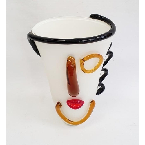 83 - Murano glass Picasso head vase, height approx. 30cm