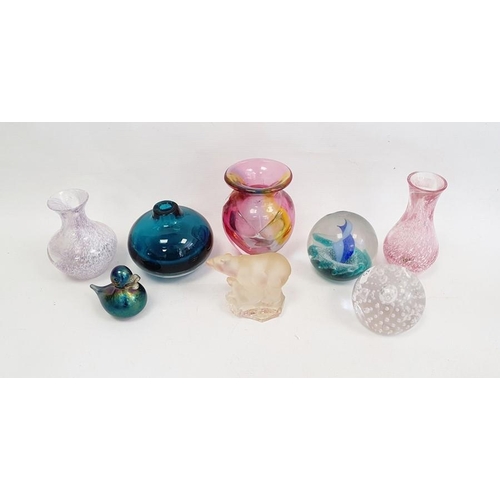 85 - Collection of glass to include three Caithness vases, a Caithness paperweight, a Nachtmann polar bea... 