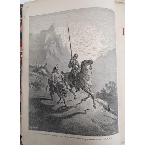 107 - La Sainte Bible, Paris 1835 with leather binding and Cervantes The History of Don Quixote illustrate... 
