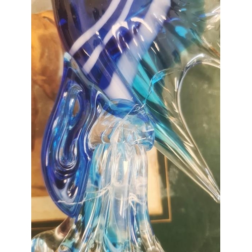 53 - Royal Doulton model dog, Belleek porcelain vase, Shelley vase, Bunnykins plate, Murano-style fish or... 