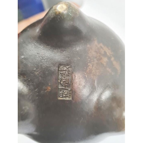 88 - Chinese 19th century bronze and enamel koro and cover, the domed lid with dog of fo finial and the t... 