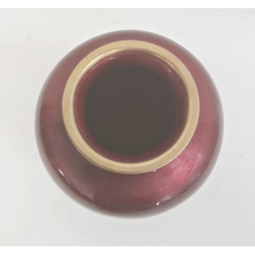 89 - Japanese cloisonne enamel vase of shouldered tapering form, the silver wire depicting a spray of chr... 