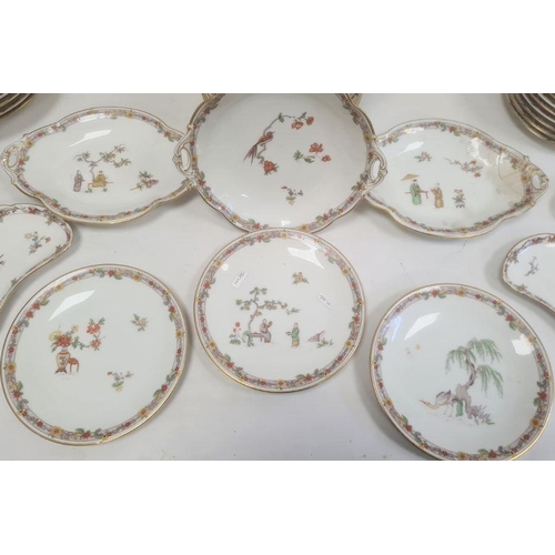 10 - Limoges part dinner service by L Bernardaud & Co for Waring & Gillow of London, comprising 19 dinner... 