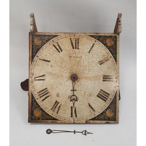 1052 - 30-hour longcase movement as a bracket clock, a painted 11