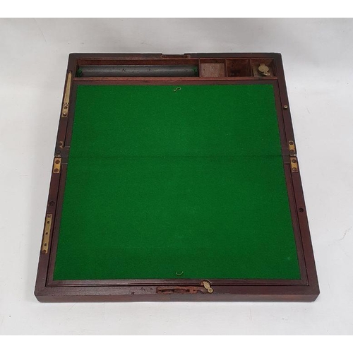 1060 - 19th century mahogany writing slope plain form, 45cm x 16cm