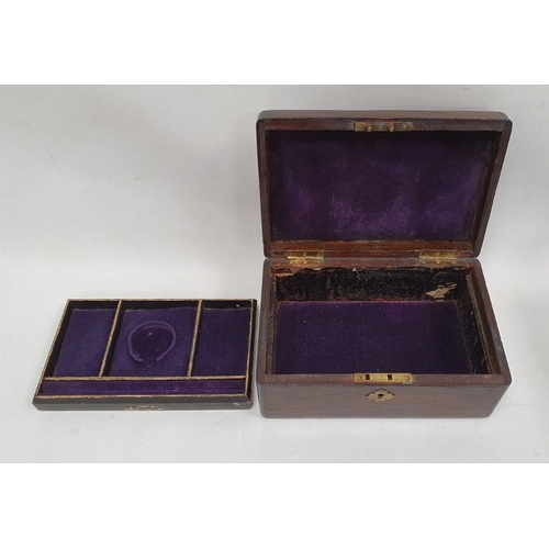 1061 - Three assorted boxes to include a 19th century rosewood and mother of pearl inlaid box, Japanese bla... 