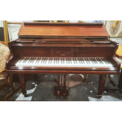 1393 - 20th century mahogany baby grand piano by Boyd