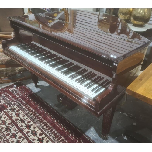 1393 - 20th century mahogany baby grand piano by Boyd