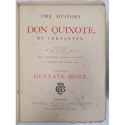 146 - La Sainte Bible, Paris 1835 with leather binding and Cervantes The History of Don Quixote illustrate... 