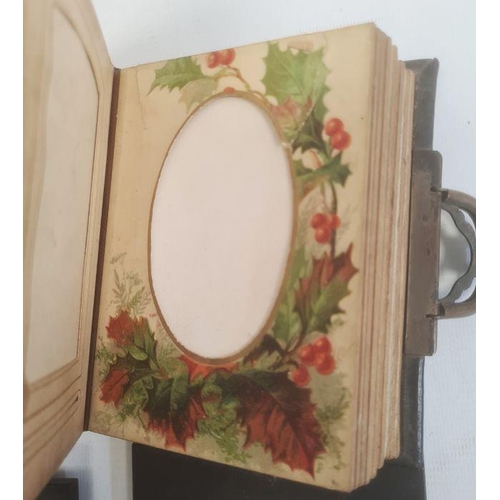 233 - Victorian photograph album enclosing various Victorian portraits, two other Victorian photograph alb... 