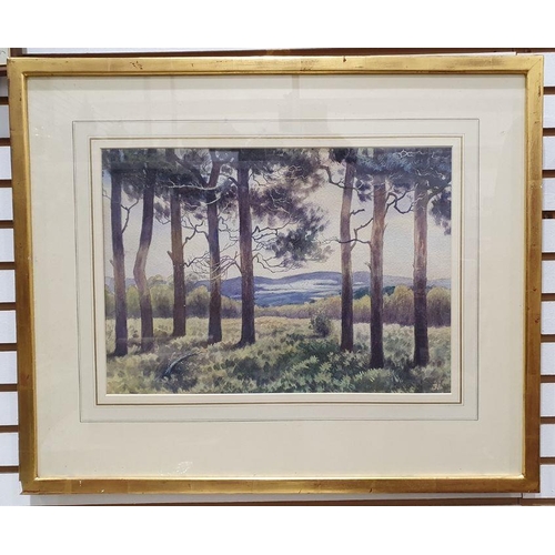 286 - 19th century school
 Watercolour
 Countryside scene, unsigned, 26cm x 40cm 
 JK
 Watercolour
 Coasta... 