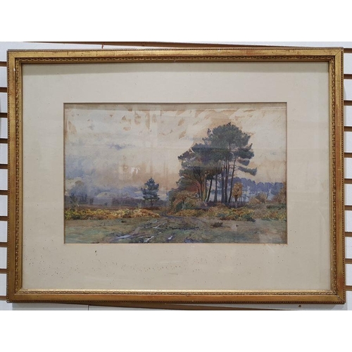 286 - 19th century school
 Watercolour
 Countryside scene, unsigned, 26cm x 40cm 
 JK
 Watercolour
 Coasta... 