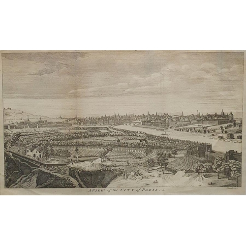 290 - Two 18th century engraved views of Paris, one engraved from Moore's New and Complete Collection of V... 